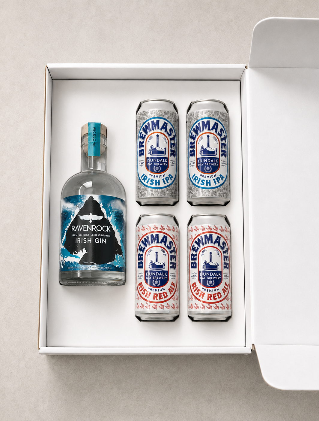 Gin Gift Box with Ravenrock Irish Gin and Brewmaster Beer