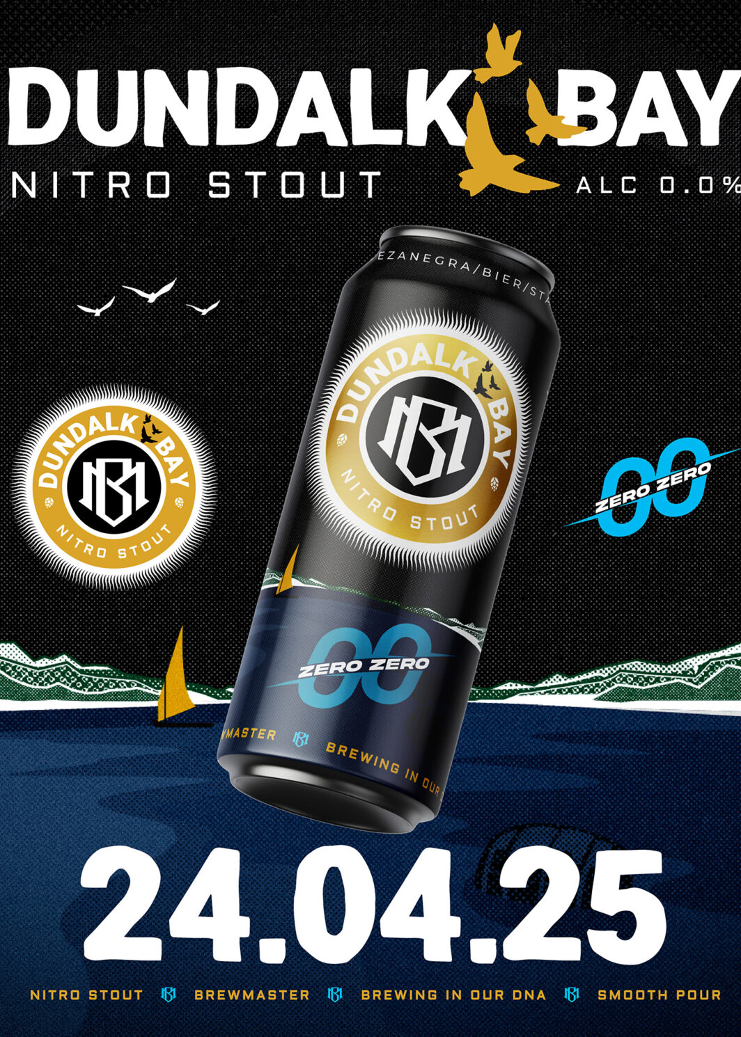 BREWMASTER NITRO STOUT 0.0% 24 X 440ML (Case)