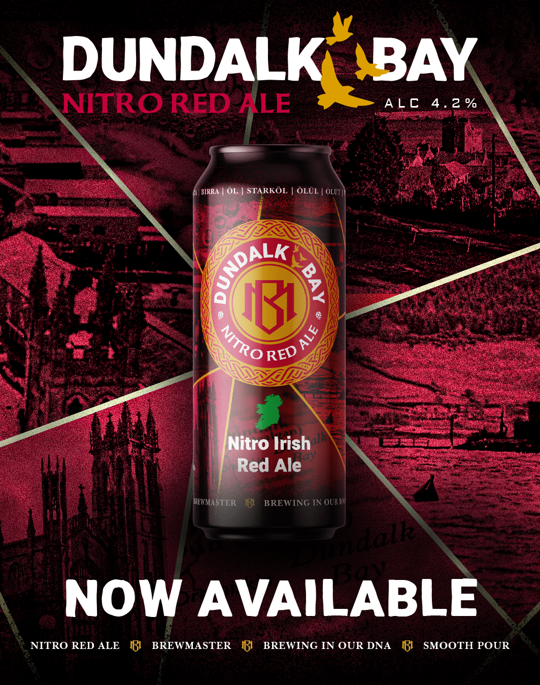 BREWMASTER NITRO IRISH RED ALE 4.2% 24 X 440ML