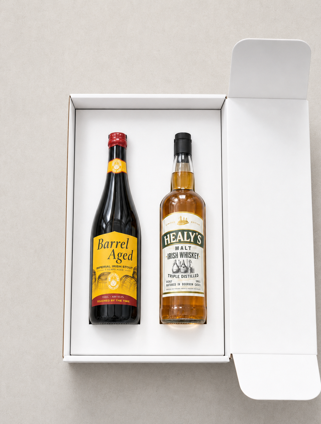 Whiskey Gift Set with Healy’s Irish Whiskey and Barrel Aged stout